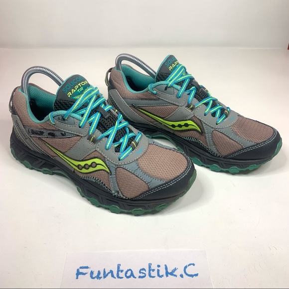 ❌SOLD❌Saucony Grid Raptor TR S15283-2, Gray & Teal, Womens Running Shoes Size: 9 - Picture 10 of 13